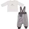 Zebra Welsoft Overalls Outfit, Grey - Mixed Apparel Set - 3