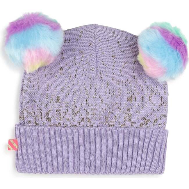Star Pom Beanie, Purple - Hats - 3