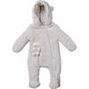 Teddy Welsoft Babysuit, Beige - Bodysuits - 1 - thumbnail