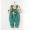 Teddy Welsoft Overalls Outfit, Green - Mixed Apparel Set - 2