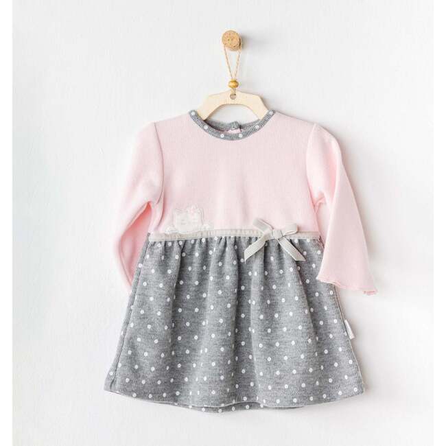 Kitten Bow Dress, Pink - Dresses - 2