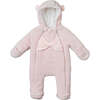 Bow Welsoft Babysuit, Pink - Bodysuits - 1 - thumbnail
