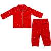 Holiday Print PJ Set, Red - Pajamas - 1 - thumbnail