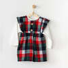 Holiday Plaid Jumpsuit, Navy - Mixed Apparel Set - 2