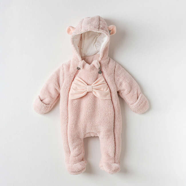 Bow Welsoft Babysuit, Pink - Bodysuits - 2