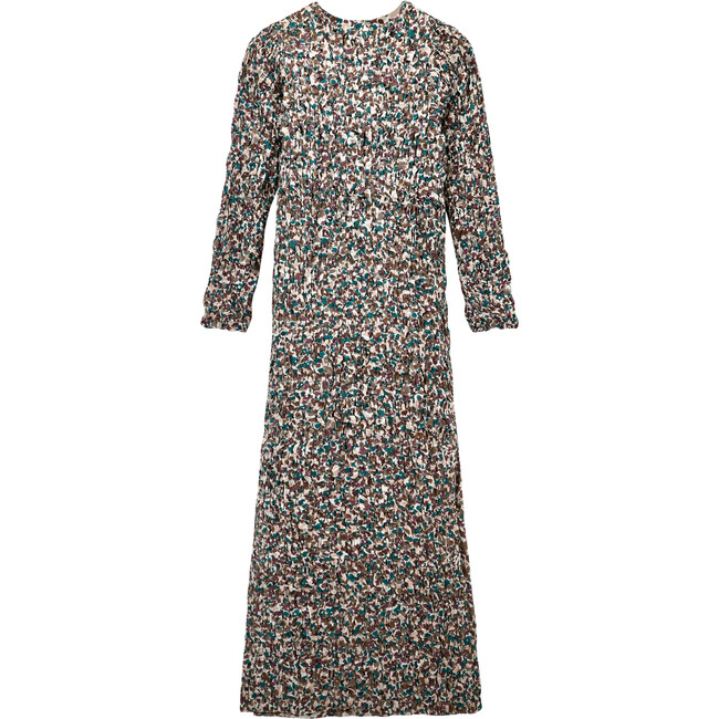 Women's Shoreditch Beck Neck Buttoned Loose Smock Dress, Amaryllis