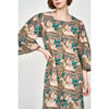 Women's Provence Block-Print Gathered Shoulder Straight Fit Dress, Moss Reef - Dresses - 2