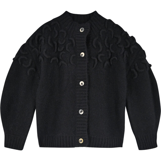 Women's Cusco Embroidered Cardigan, Black - Sweaters - 1