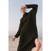 Women's Pichu Pichu Oversized Sweater Dress, Black - Sweaters - 7