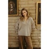 Women's Jackson Long Sleeve Sweater, Camel - Sweaters - 4