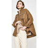 Women's Kyoto 3-Quarter Sleeve Oversized Jacket, Quilted Tannin - Jackets - 4