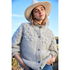 Women's Cusco Embroidered Cardigan, Dove Grey - Sweaters - 1 - thumbnail