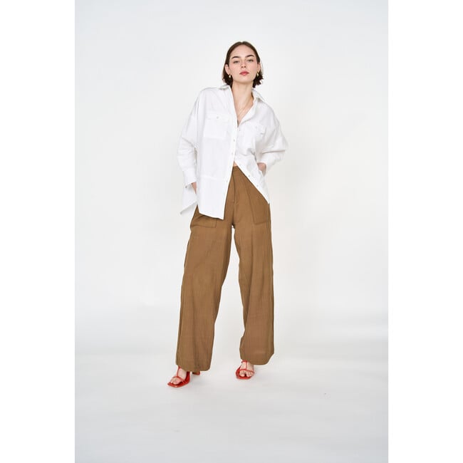 Women's Tivot Flattering Fit Piped Pant, Tannin - Pants - 5