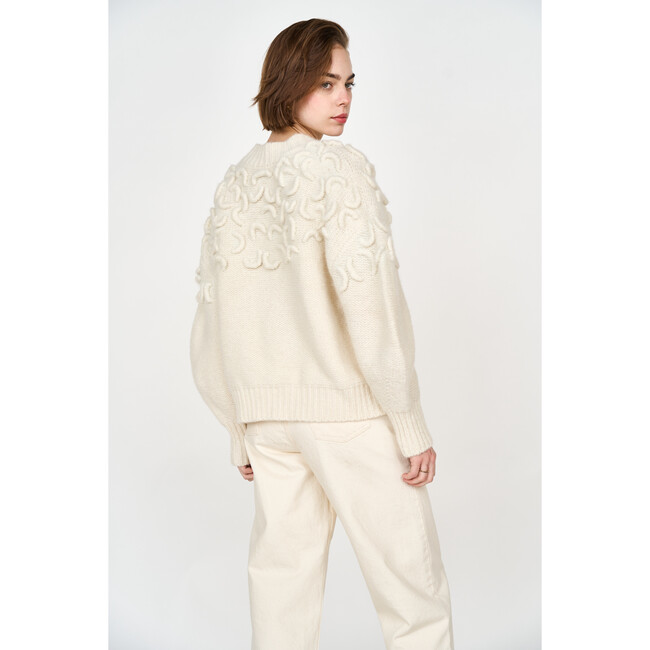 Women's Cusco Embroidered Pullover, Ivory - Sweaters - 6