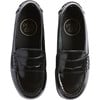 Leather Moccasins, Black - Dress Shoes - 1 - thumbnail