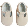 Baby Suede T-Bar Pram Shoes, Beige - Dress Shoes - 1 - thumbnail