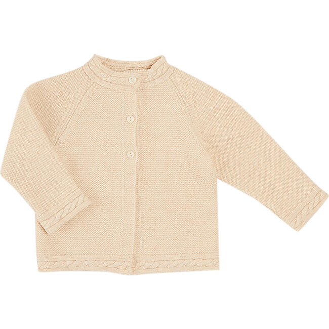 Cable Knit Button Cardigan, Cream