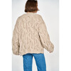 Women's Handknit Cortina Cable Oversized Cardigan, Camel - Sweaters - 4