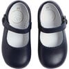 Baby Leather Mary Jane Shoes, Navy - Mary Janes - 1 - thumbnail