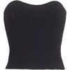 Women's Vida Ribbed Tube Top, Black - Blouses - 1 - thumbnail