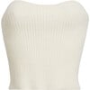 Women's Vida Ribbed Tube Top, Ivory - Blouses - 1 - thumbnail