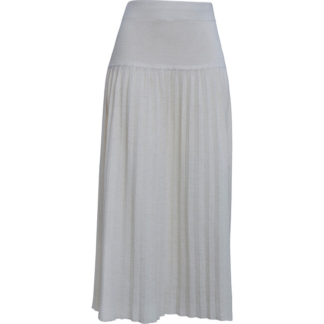 Women's Lea Pull-On Pleated Skirt, Ivory
