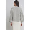 Women's Vaida Relaxed Fit Blouson Sleeve Sweater, Pale Grey Melange - Sweaters - 4