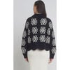 Women's Sienna Scandinavian Motif Relaxed Fit Sweater, Black & Ivory - Sweaters - 4