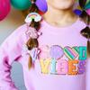 Good Vibes Patch Sweatshirt, Pink - Sweatshirts - 2