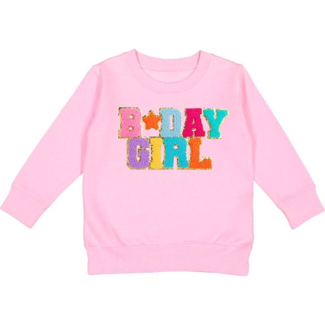 Birthday Girl Patch Sweatshirt, Pink