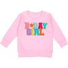 Birthday Girl Patch Sweatshirt, Pink - Sweatshirts - 1 - thumbnail