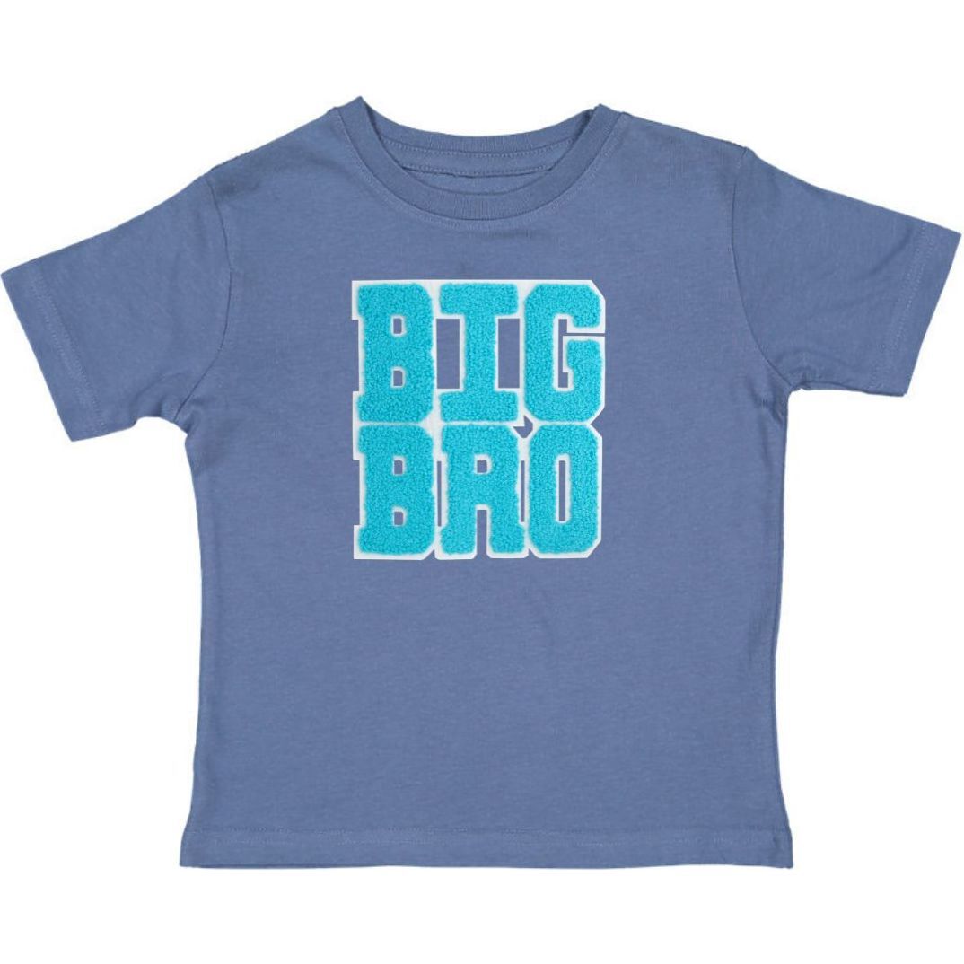Big Bro Patch Short Sleeve T-Shirt, Indigo - T-Shirts - 1