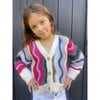 Taylor Vertical Chevron Knit Cropped Cardigan, Multicolors - Cardigans - 5