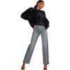 Women's Mohair Jacquard Sweater, Black Watch - Sweaters - 1 - thumbnail