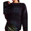 Women's Mohair Jacquard Sweater, Black Watch - Sweaters - 3