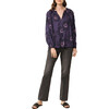 Women's Irma Long Raglan Sleeve Peasant Blouse, Mara Midnight - Blouses - 1 - thumbnail