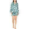 Women's Print Piped PJ Short Set, Cemile Juniper - Pajamas - 1 - thumbnail