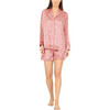 Women's Print Piped PJ Short Set, Felice Poppy - Pajamas - 1 - thumbnail