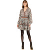 Women's Irma Vintage Bohemian Peasant Mini Dress, Remy Sage - Dresses - 1 - thumbnail