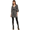 Women's Margot V-Neck Kimono Mini Dress, Adia Obsidian - Dresses - 1 - thumbnail