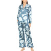Women's Print Piped PJ Pant Set, Maira Ice - Pajamas - 1 - thumbnail