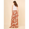 Women's Siinatra Floral Print Wide Leg Pant, Cemille Fig - Pants - 2