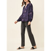 Women's Irma Long Raglan Sleeve Peasant Blouse, Mara Midnight - Blouses - 2