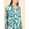 Women's Print Piped PJ Short Set, Cemile Juniper - Pajamas - 3