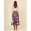 Women's Nina Print 5-Tier Midi Skirt, Maira Bordeaux - Skirts - 3