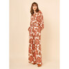 Women's Siinatra Floral Print Wide Leg Pant, Cemille Fig - Pants - 4
