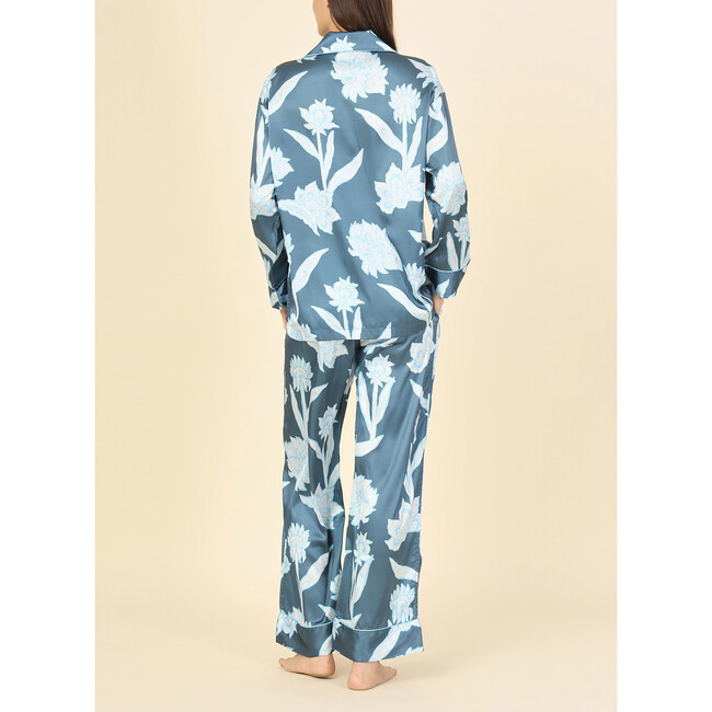 Women's Print Piped PJ Pant Set, Maira Ice - Pajamas - 3