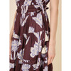 Women's Harlow Double Ruffle Sleeve Midi Dress, Maira Bordeaux - Dresses - 4