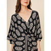 Women's Margot V-Neck Kimono Mini Dress, Adia Obsidian - Dresses - 4