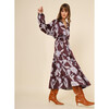 Women's Nina Print 5-Tier Midi Skirt, Maira Bordeaux - Skirts - 4